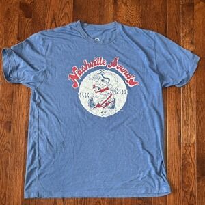 Unisex XL 108 Stitches Retro Nashville Sounds MiLB Graphic Baseball T Shirt